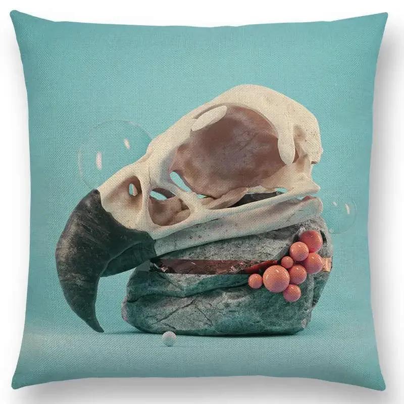 

Newest d Print Bright Colorful World Amazing Scenery Cushion Cover Sofa Throw Pillow Case 66x66cm золотистый