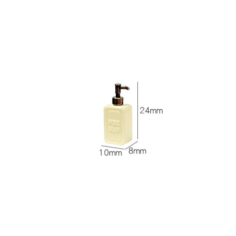 Miniature Soap Dispenser 4Pcs Set Dollhouse Accessories Split Bottle Pretend Play Kit for Kids Daily Role Playing