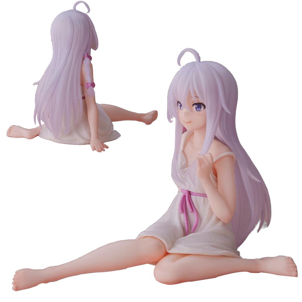 9CM Anime Majo No Tabitabi Elaina Figure Pajamas Sitting Posture Action Animation Model Toy Gift Collection Decoration Ornaments