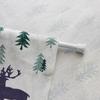 Korean Deer Printing Christmas Tree Door Curtain Hanging Curtain Partition Curtain Fabric Feng Shui Curtain Bathroom Half Curtain Does Not Contain Rod