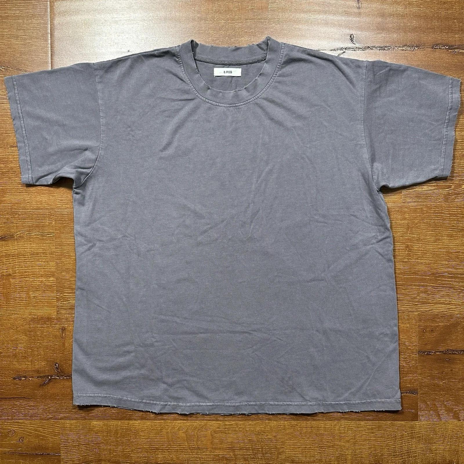 

O.Files Oversized T Shirt Mens S Gray Acid Wash Kimono Baggy Relaxed Fit Archive S