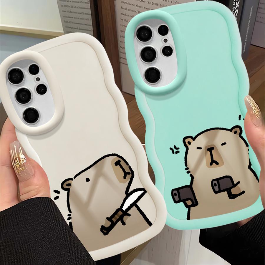 Cartoon Cute Capybara Soft Phone Cover Case for Samsung Galaxy S23 Plus S25 A25 S21 S20 FE S24 S22 Ultra A26 A35 A36 A54 A55 A34