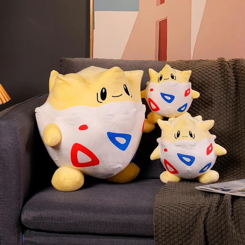 Non-Toxic Big Size Soft Stuffed Togepi Plush Toy Japanese Style Pokemon Plushies Throw Pillow Back Cushion For Sofa Bed Home Decor Gifts