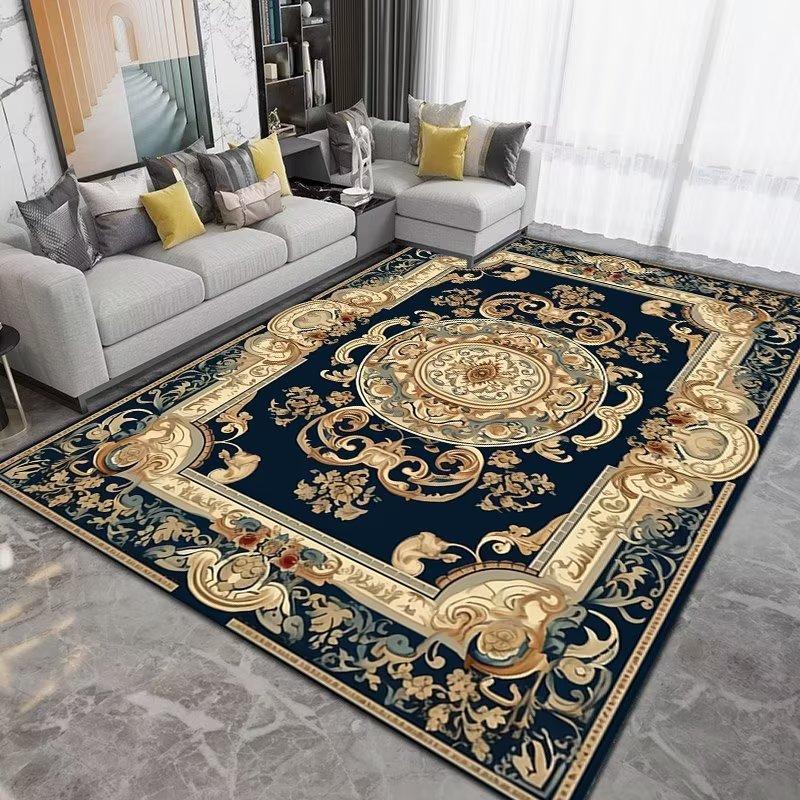 Nordic Style Light Luxury Noble Carpet Living Room Washable Non-slip Rugs Mat Household Carpets for Bedroom Classic Style Rug