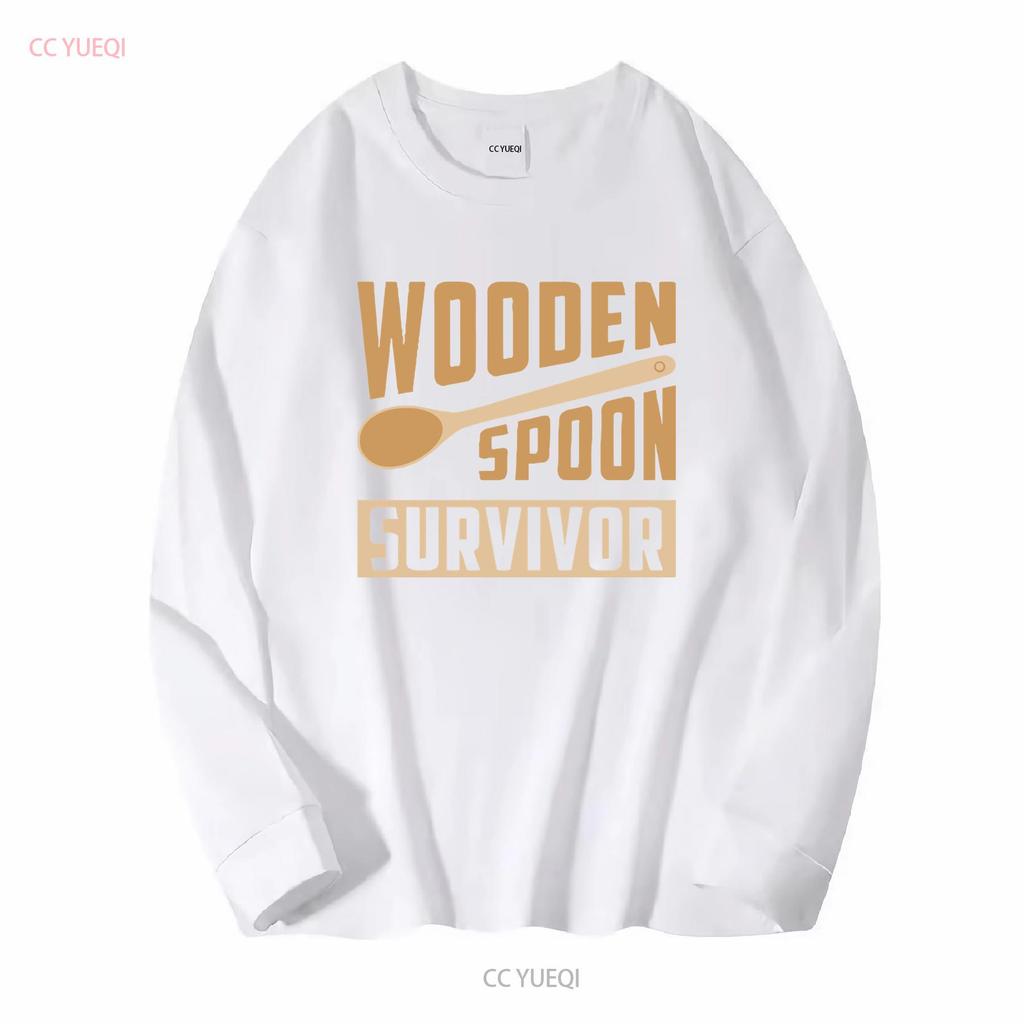 Wooden spoon survivor mens T Shirt unisex funny joke novelty slogan retro fashion comedy design top classic cool meme vintage