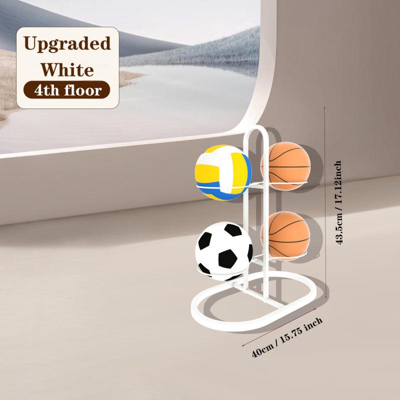 Multi-Function Ball Rack: Basketball, Football & Volleyball Storage for Kids' Rooms