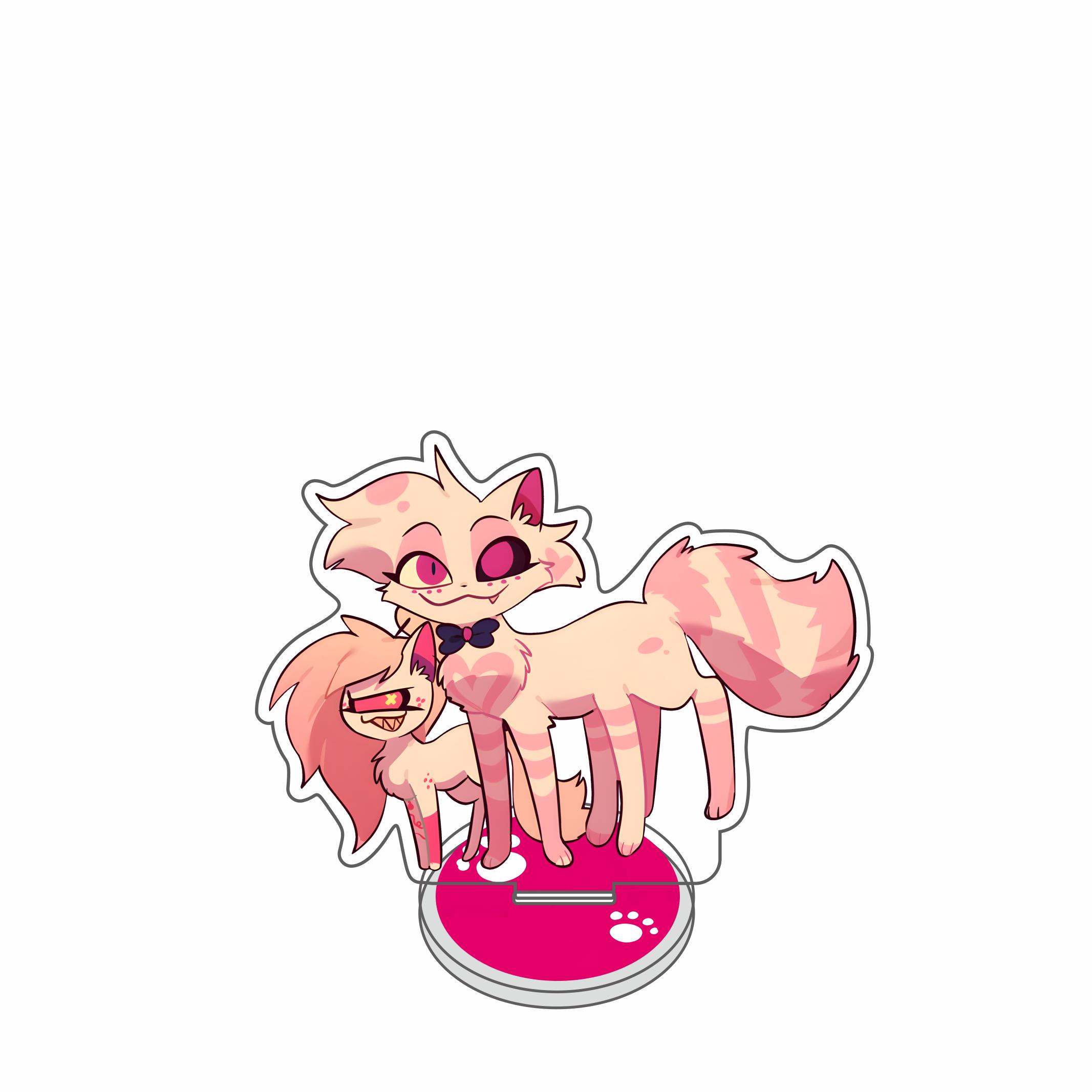 Аниме Фигурка Hazbin Hotel Чарли Морнингстар Вагги Аластор Акриловая подставка для фигурки Настольное украшение Фестивальный брелок