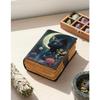 Cat Moon Leather Journal: Vintage Look Grimoire Book of Shadows