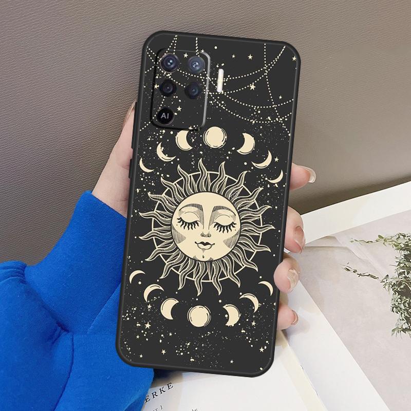 Magic Moon Tarot For OPPO A78 A77 A57 A17 A15 A16 A76 A96 A52 A72 A93 A74 A94 A5 A9 A31 A53S A54S A57s Case