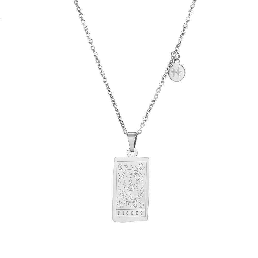 Zodiac Beautifully Crafted Pendant Necklace In Glamorous Gold And Silver For Lovers Astrology