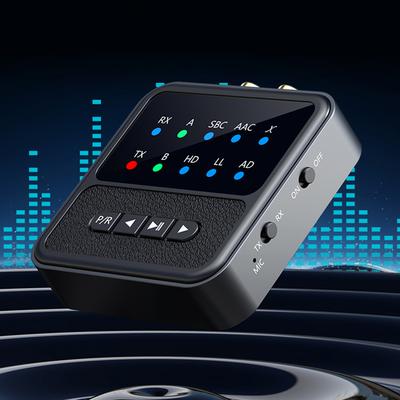 Bluetooth-Compatible Transmitter Receiver LED Display Audio Receiver Transmitter Wireless BT Receiver for Home Stereo/Speakers