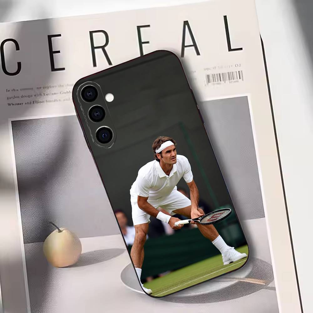 

Roger Federer Phone Case Black Silicone Soft For Samsung Galaxy A73,A72,A71,A70,A53,A52,A51 Samsung a41