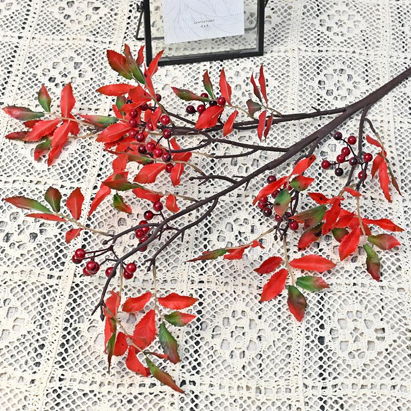 Simulation Nantian Bamboo Fruit Branch Single Simulation Flower Home Furnishing Living Room Ornament Engineering Soft Decoration Simulation Green Plan