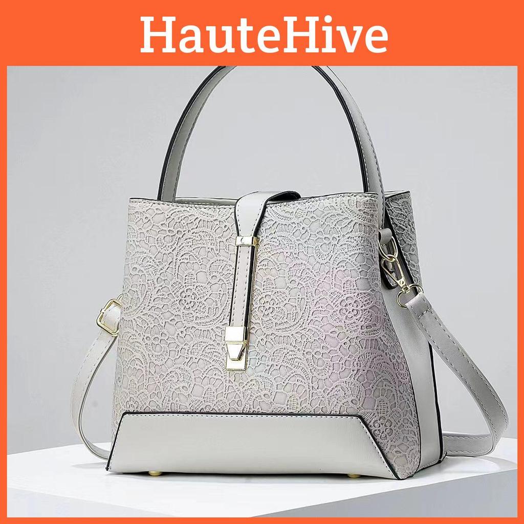 Solid Versatile Color Handbag With Internal Pockets Zipper Closure Women Fashion