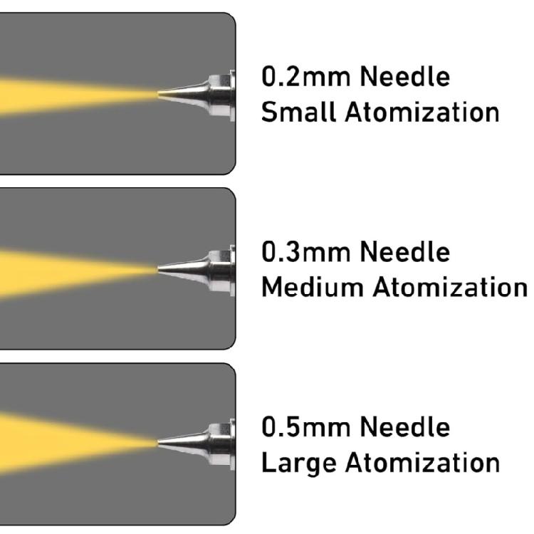 21Pcs Airbrush Tool Kit With Durability Nozzle Caps Replacement Needle Brushes Wrench for 130Series Sprayings Guns Parts