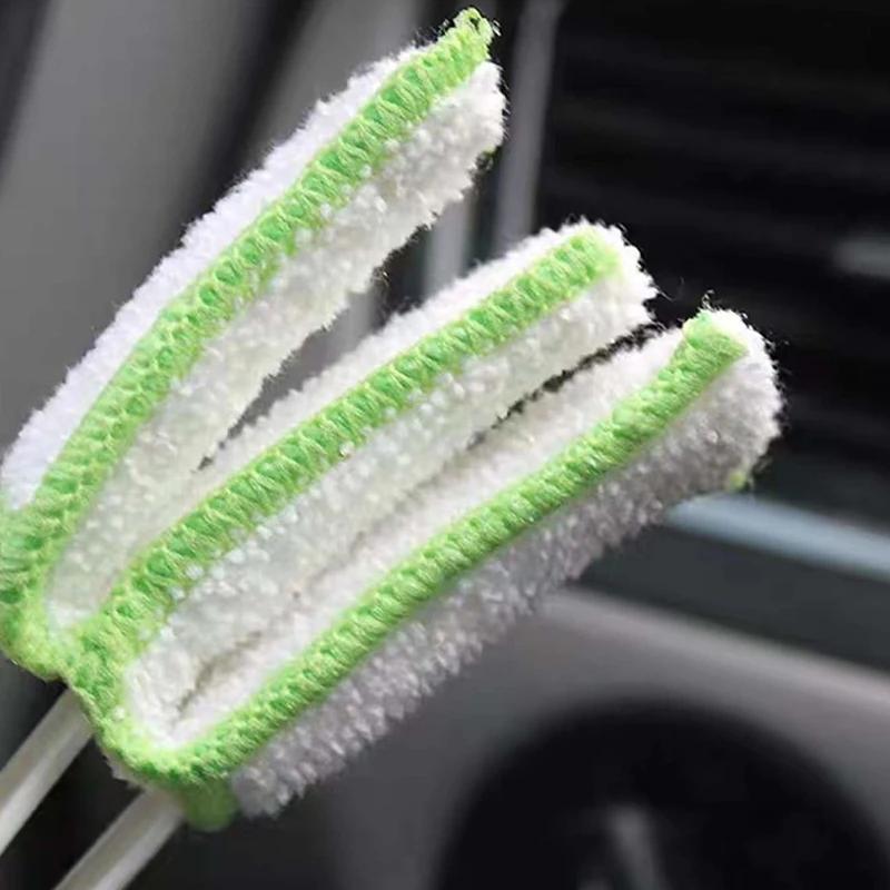 Car Air Conditioner Vent Brush Microfibre Car Grille Cleaner Auto Detailing Blinds Duster Car Cleaning Brush Interior Accessorie