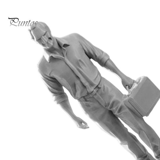 Motivational Home Office Gift Desk Businessman Statue, 3D Printed Decor for Men, Detailed Shirt Wrinkle Model Executive Figurine with Briefcase,