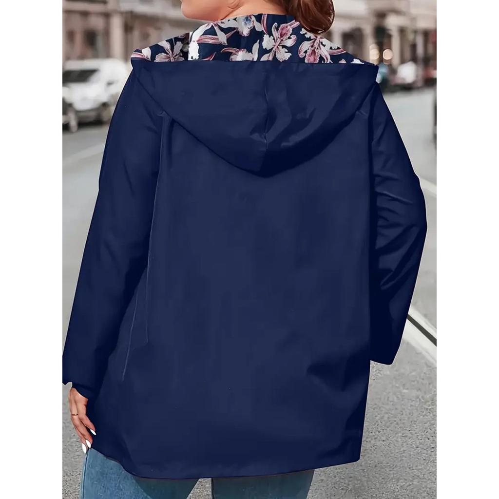 Women's Lightweight Zip-up Hooded Windbreaker Jacket Thin Outdoor Windproof Outerwear