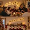 7 Stück Holz Weihnachts-Wanddekoration Weihnachtsmann Rentier DIY Wandkunst Schneeflocke Weihnachtsbaum Weihnachten LED Ornamente Halloween