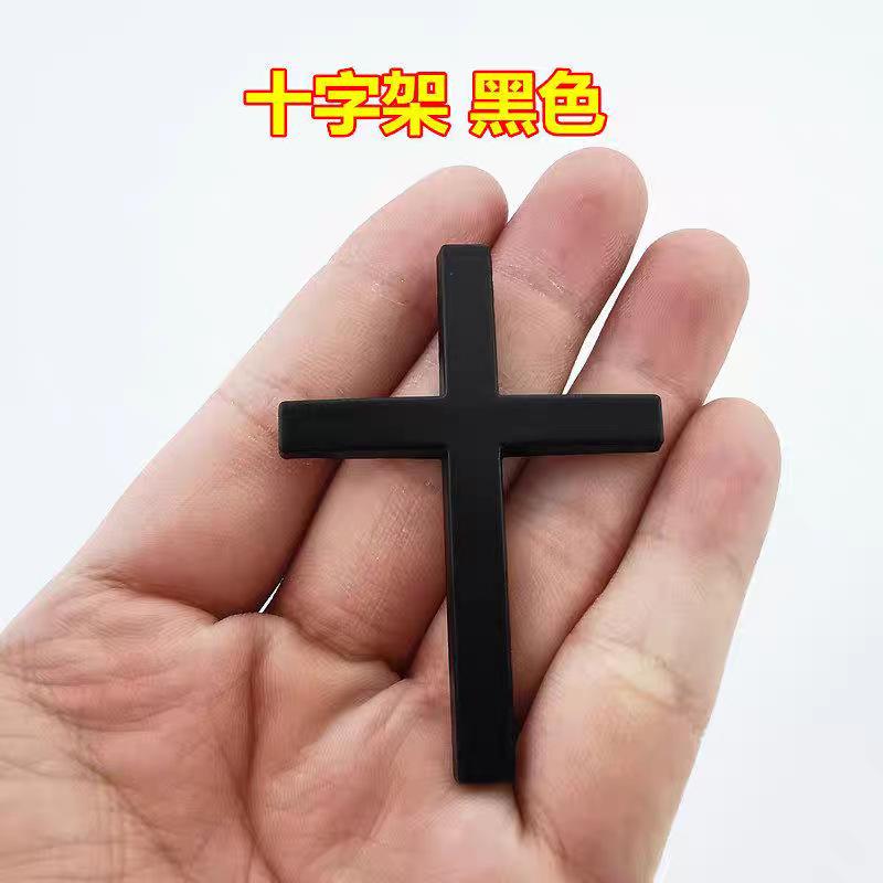 

Металеві наклейки для автомобіля 3D тривимірна наліпка з хрестом наклейки від подряпин задні наклейки персоналізована прикраса кузова #4 чорний