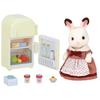 La maman Lapin Chocolat et réfrigérateur - Sylvanian Families - 5014