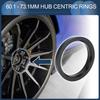 INFINAUTO Hub Centric Ring 60.1mm ID 73.1mm OD Car Wheel Hub Ring ABS Plastic Black 4pcs