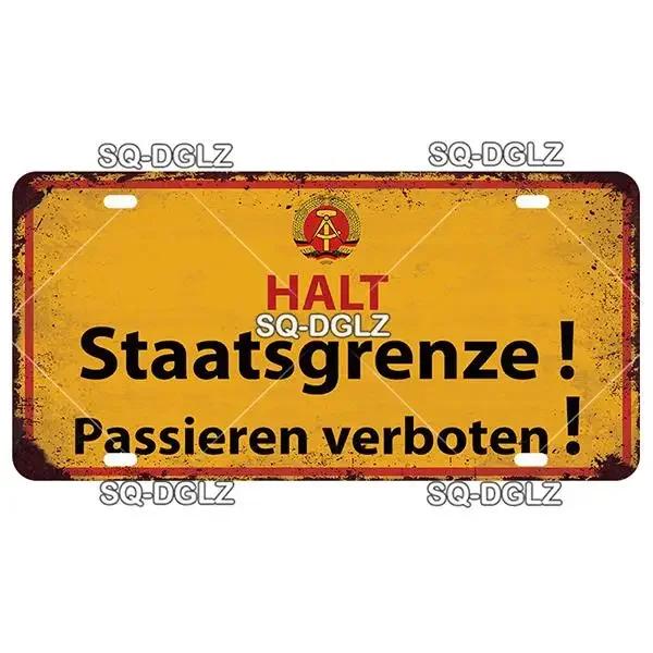 Vintage Berlin City War Metal Tin Sign | Retro Store & Bar Wall Decor Poster | Home Art Plaque