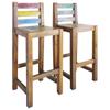Day and Night - Day and Night Kitchen Stools 2 Units Recycled Solid Wood