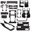 ABS Grain de Bois Noir pour Land Rover Discovery 4 LR4 2010-2016 Accessoires Console Levier de Vitesse Panneau Décoration Cover Trim Sticker