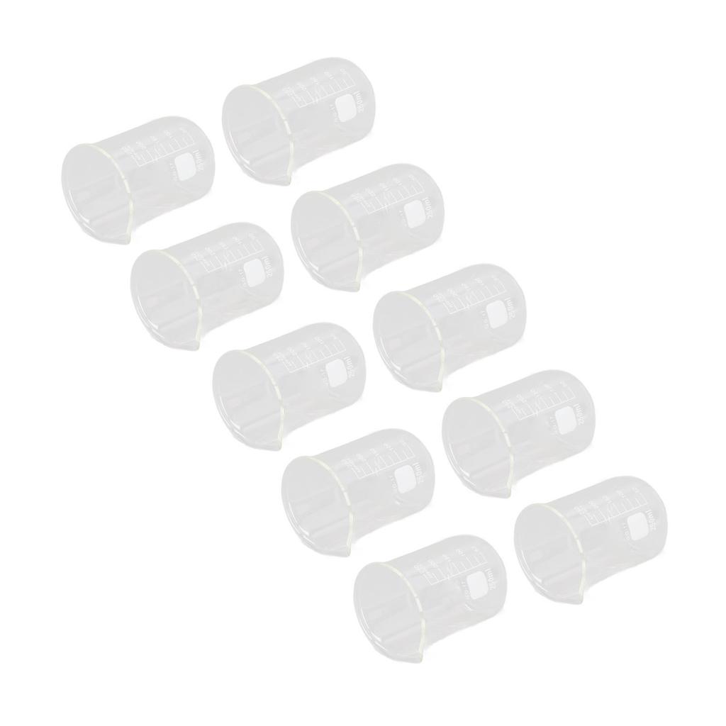 10Pcs Scientific Beaker Glass 250ml Large Capacity Clear Scale Tool Set Kit for Experiment