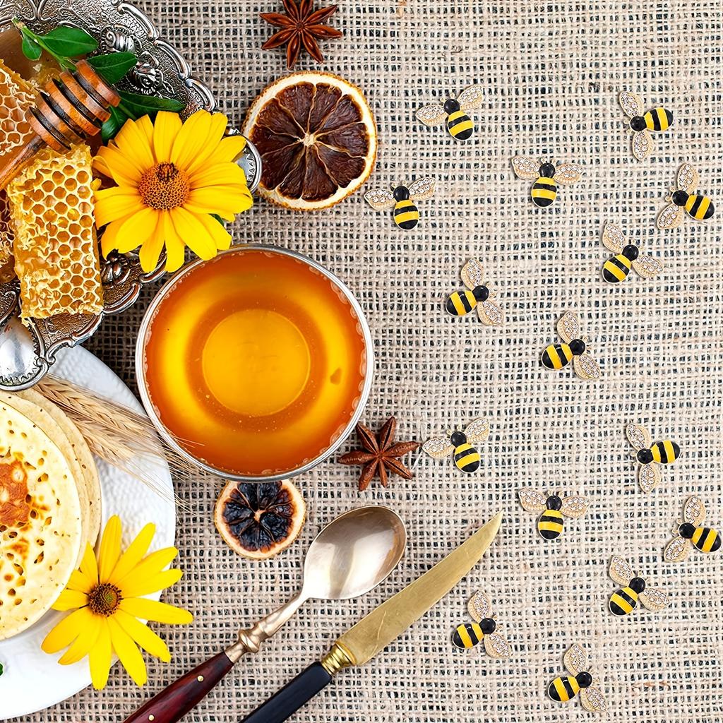 Bienenanhänger Bastelverzierungen Honigbienenanhänger Verzierungen Legierung Selbstklebend Bemalte Dekorationen Für DIY-Bastelarbeiten