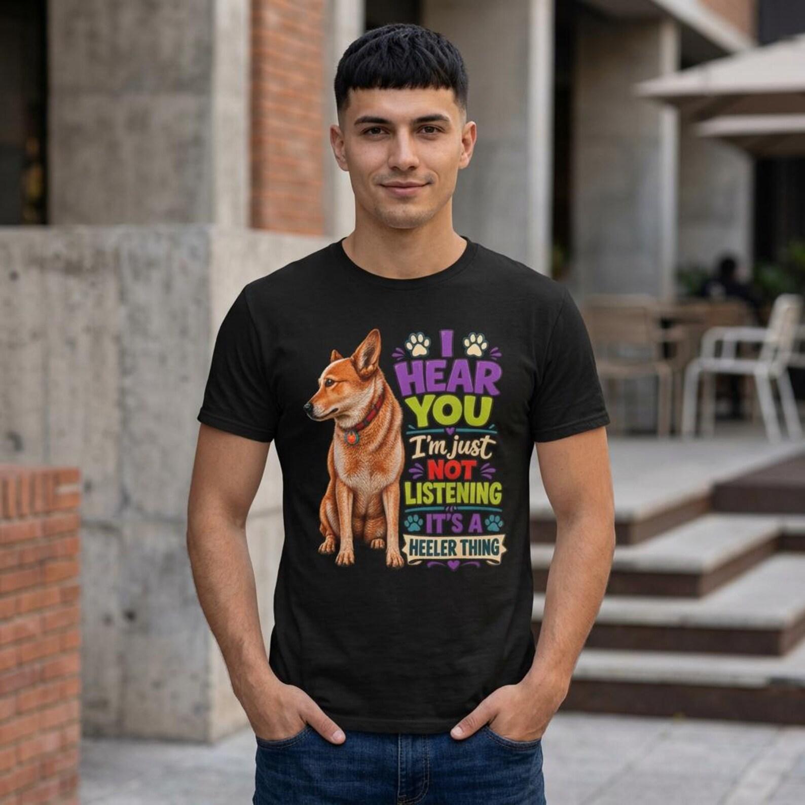 Red Heeler Farm Dog Sunset T-Shirt; Vintage Australian Cattle Dog Tee; Hardworking Country Ranch Dog Top 3XL