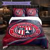 Stoke City Football 3 Piece Bedding Set Soft Duvet Cover Set with Pillowcases Printed Bedroom Decor Set for Home