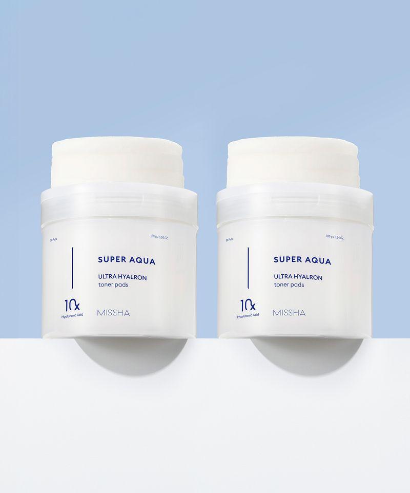 [2 Packs] Super Aqua Ultra Hyaluron Toner Pads 180g
