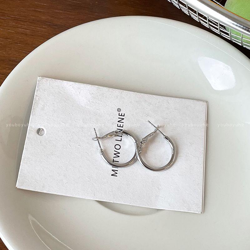 

Самые продаваемые женские модные преувеличенные серебряные серьги, простой браслет Silver 2cm-Silver Needle