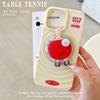 Badminton Table Tennis Suitable for Iphone16 Magnetic 13 Bracket Mobile Phone Case Apple 15 Rotating Full Cover Protective Case