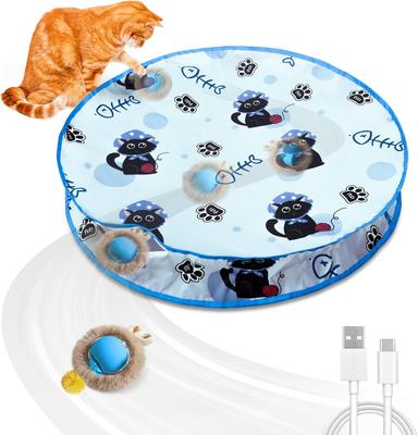 Automatic Cat Toy with 3 Adjustable Modes, Electric Ball for Cat Play, Solitaire Play Toy, Indoor Stress Relief, Stimulates Hunting Instinct, and
