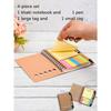 4-Pack Spiral Notebook Set-Pocket Notepad with Pen Loop,Sticky Notes&Index Tabs,4.1x5.3"Brown Paper Cover,Portable Lined Journal