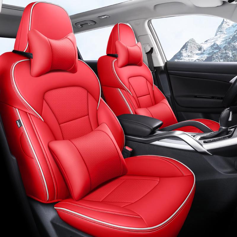 Full Surround Five-Seat Car Cover - Genuine Leather, All-Season Cushion for Any Model