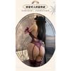 Ambiguous Spread Lingerie Women's Sexy Bow Straps Pure Desire Temptation One-word Shoulder Purple Onesie Suit