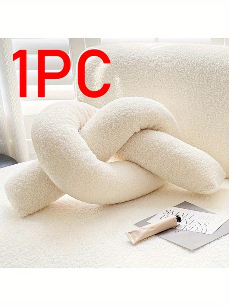 

1/2pcs Creative Knot Pillow - Black & white sofa cushion with soft decorative design белый