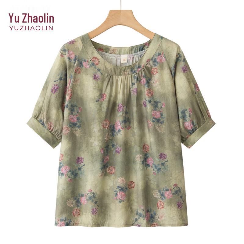 YUZHAOLIN Mid-Aged Women's Loose Summer T-Shirt & Casual Outfit