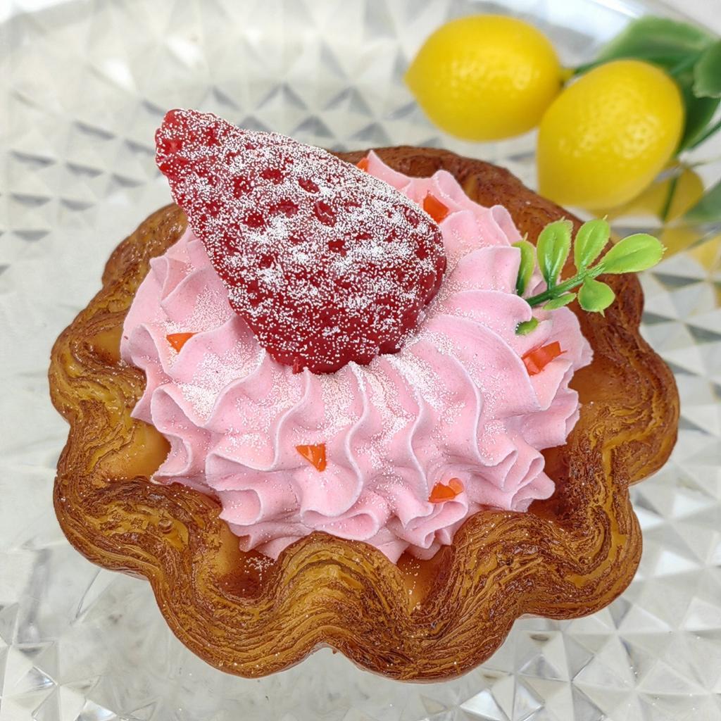 Simulation French Sunflower Egg Tart Model Fake Cake Artifical Fruit Cream Egg Tart Bakery Display Samples Desserts Ornaments