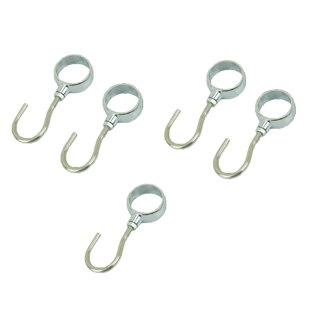 5pcs Stainless Steel Coat Rack Organizer Towel Hat Bag Robe Hanging Hook C