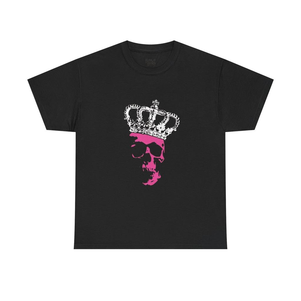 Pink Skull with Crown T-Shirt | Edgy Gothic Skull Tee