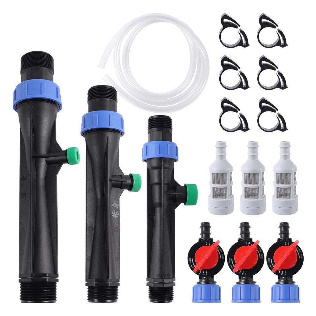 Large Suction Automatic Fertilizer Injector 1"/1.5"/2" Male Thread Venturi Fertilization Kit Garden Irrigation Sprinkler Fitting