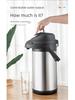Compact Stainless Steel Press Type Thermos with Integrated Air Pressure