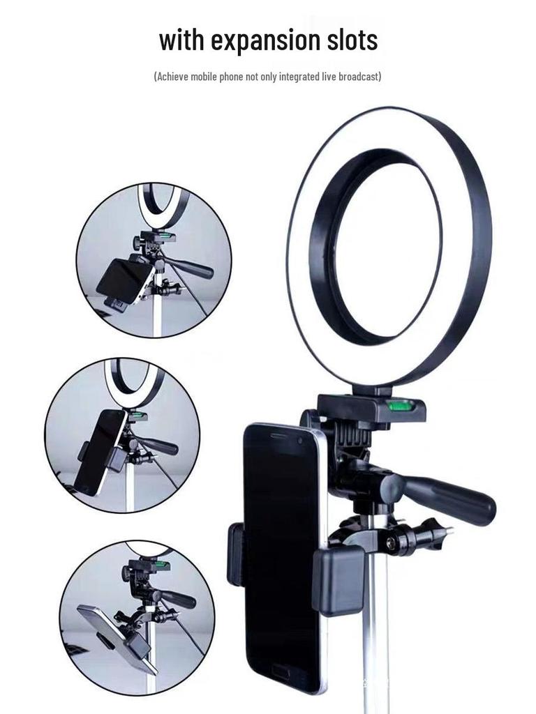 Portable Beauty Light & Phone Stand for Live Streaming and Photography