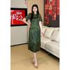 New Spring Cheongsam: Plus Size, Stand Collar, Slimming Dress for Women