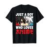 Just A Boy Who Loves Anime Funny Japanese Otaku Kids T Shirt Vintage Stylish Top For Everyday Wear Designer Clothes